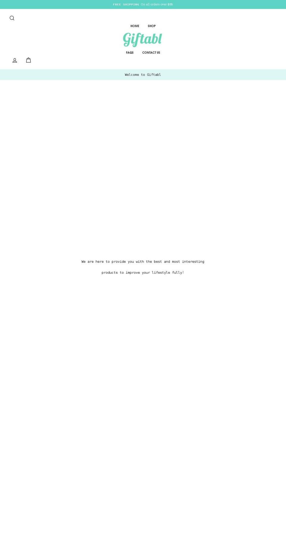 giftabl.com shopify website screenshot