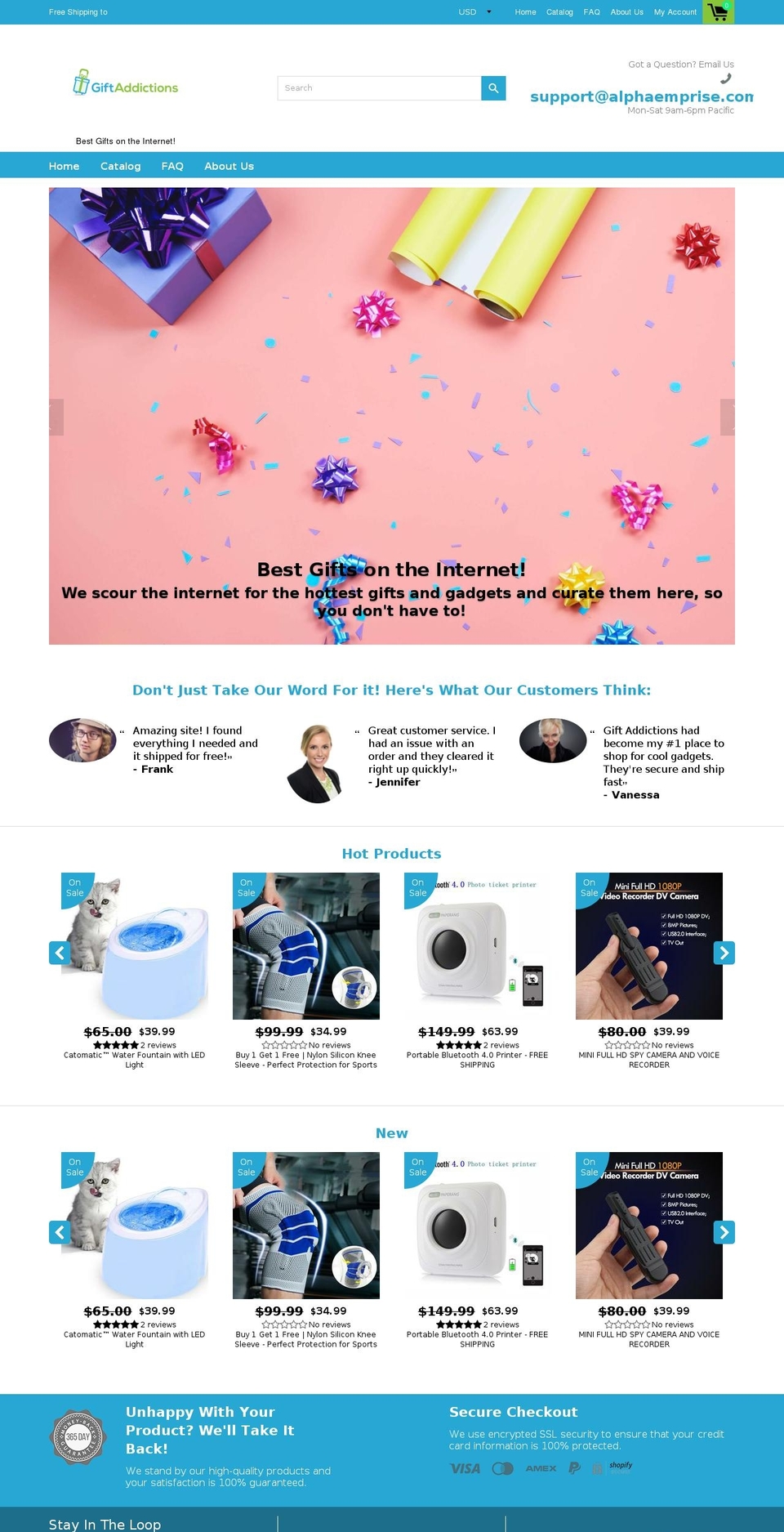 giftaddictions.com shopify website screenshot