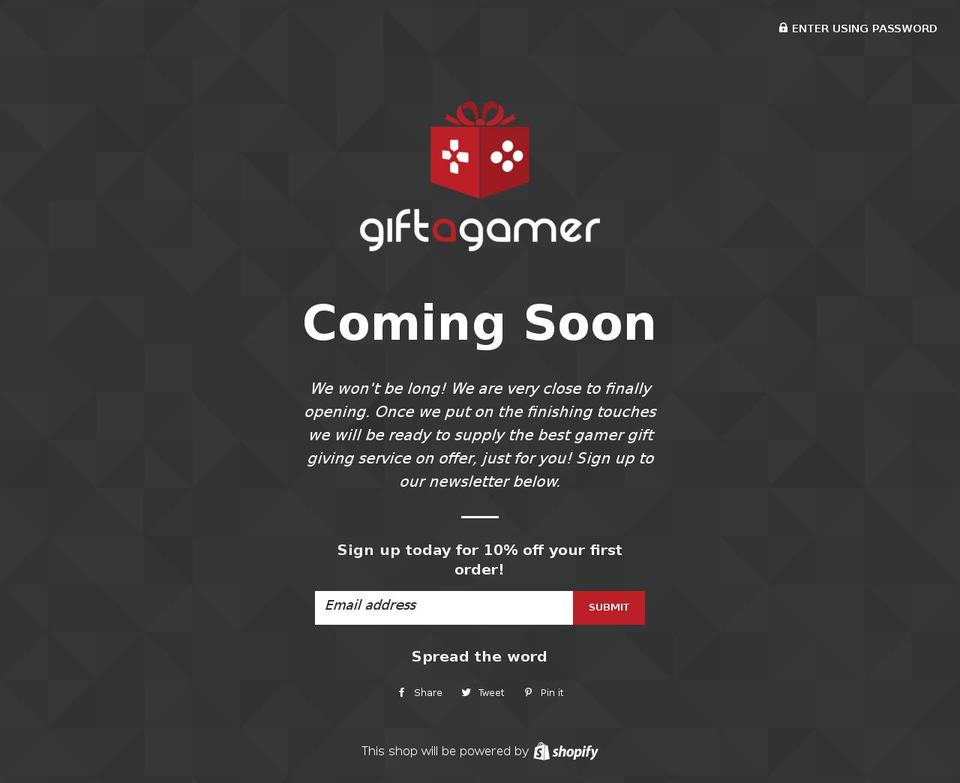 giftagamer.com — Shopify storefront screenshot