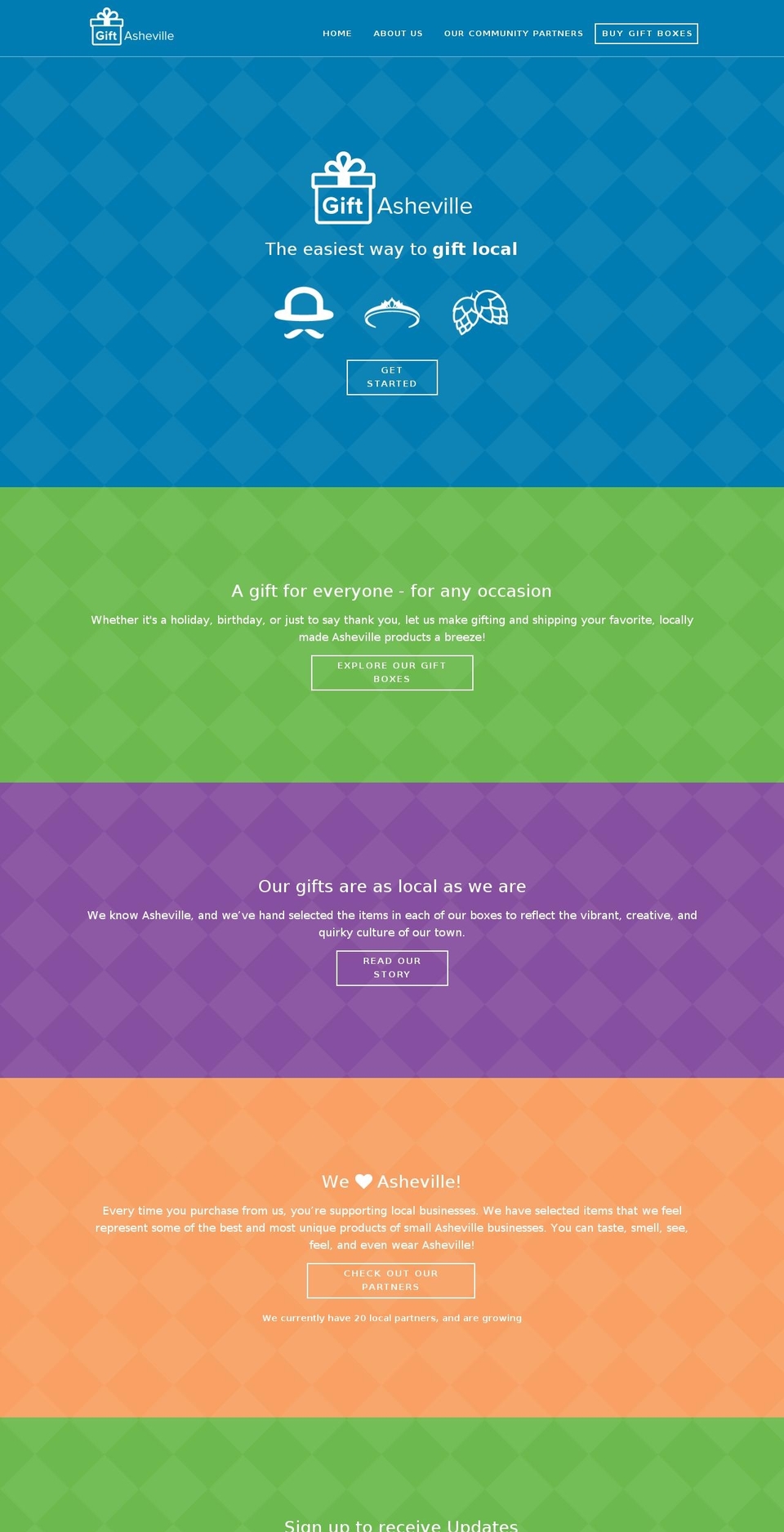 giftasheville.com shopify website screenshot