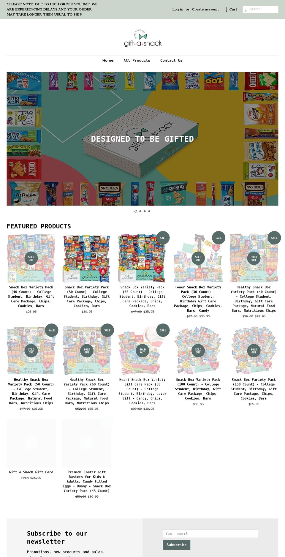 giftasnack.com shopify website screenshot