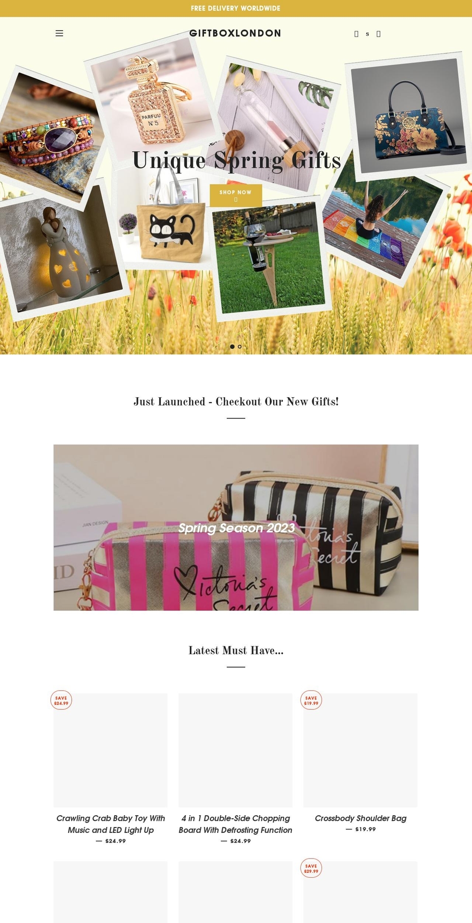 giftboxlondon.co.uk shopify website screenshot