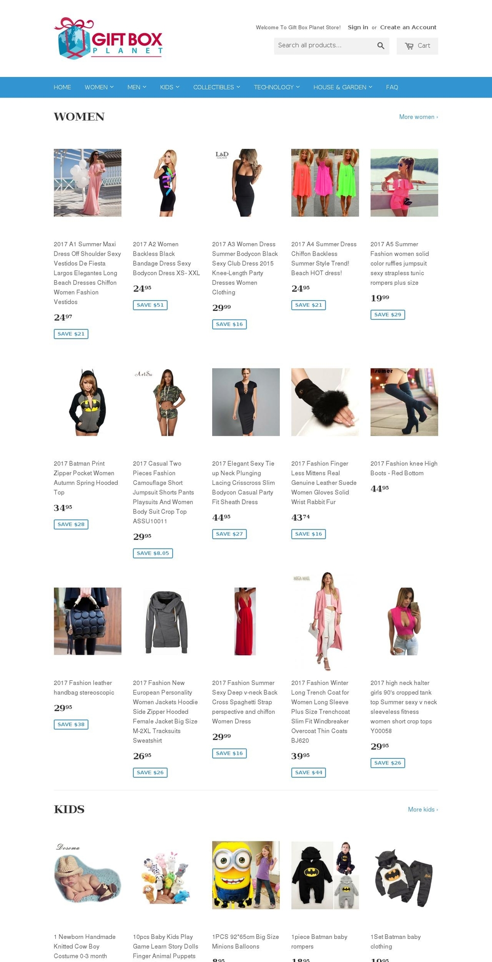 giftboxplanet.com shopify website screenshot