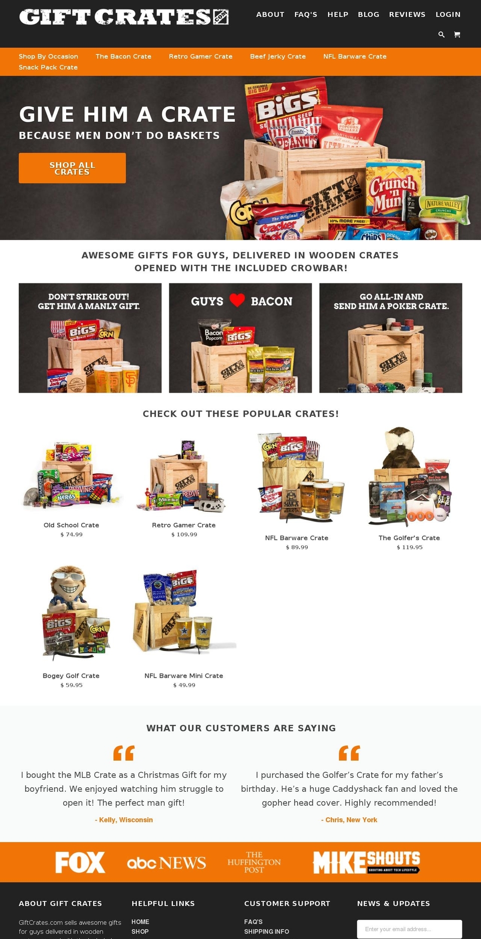 giftcrates.com shopify website screenshot