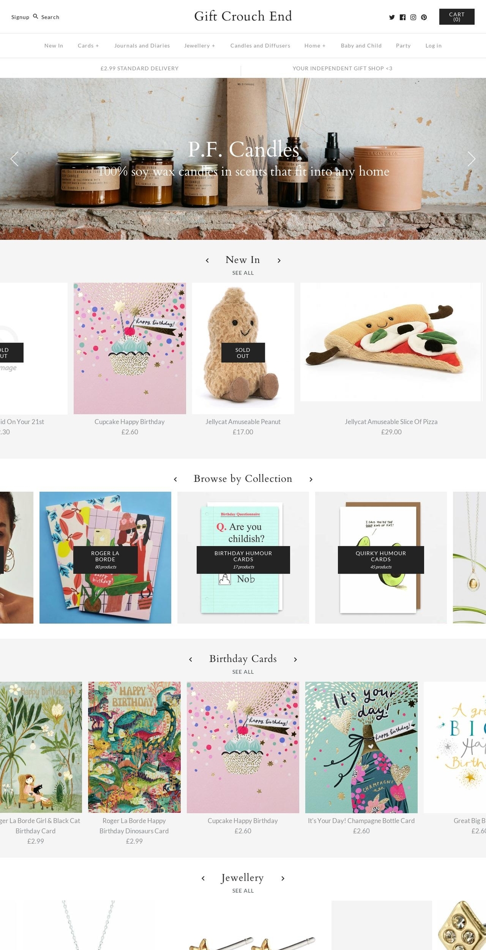 giftcrouchend.co.uk shopify website screenshot