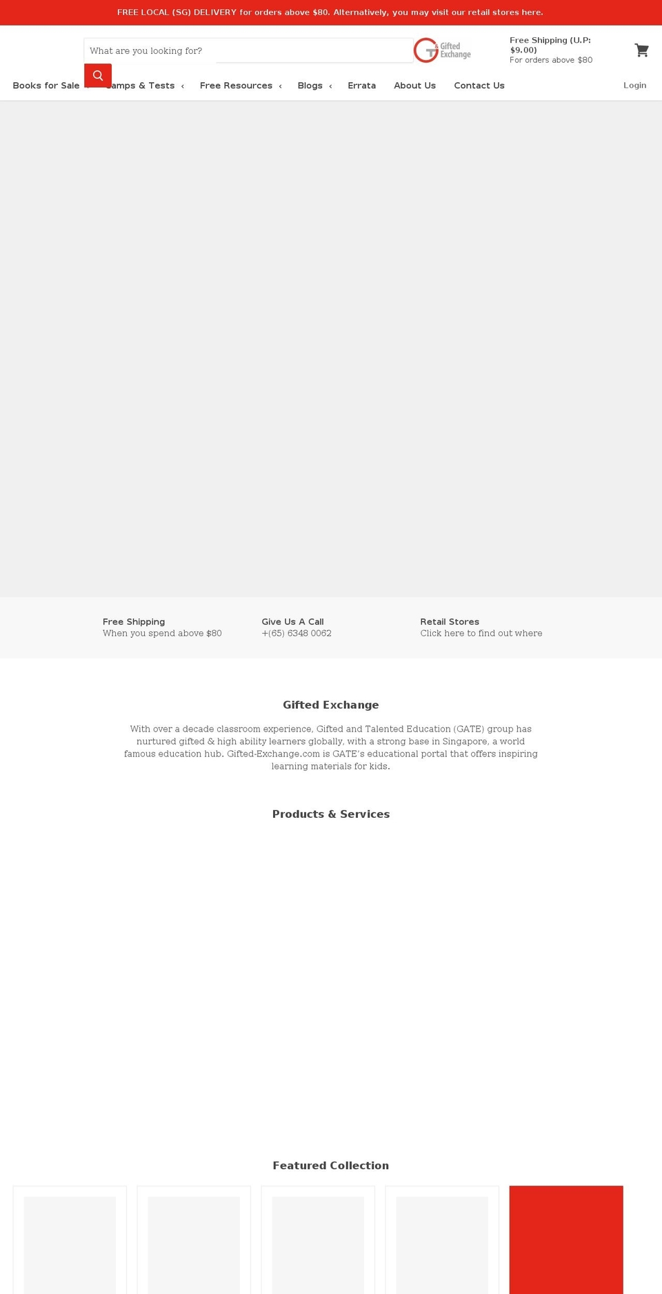 gifted-exchange.com shopify website screenshot