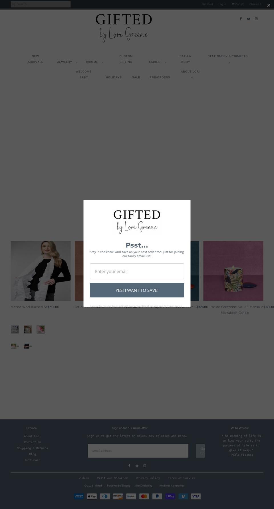giftedct.com — Shopify storefront screenshot
