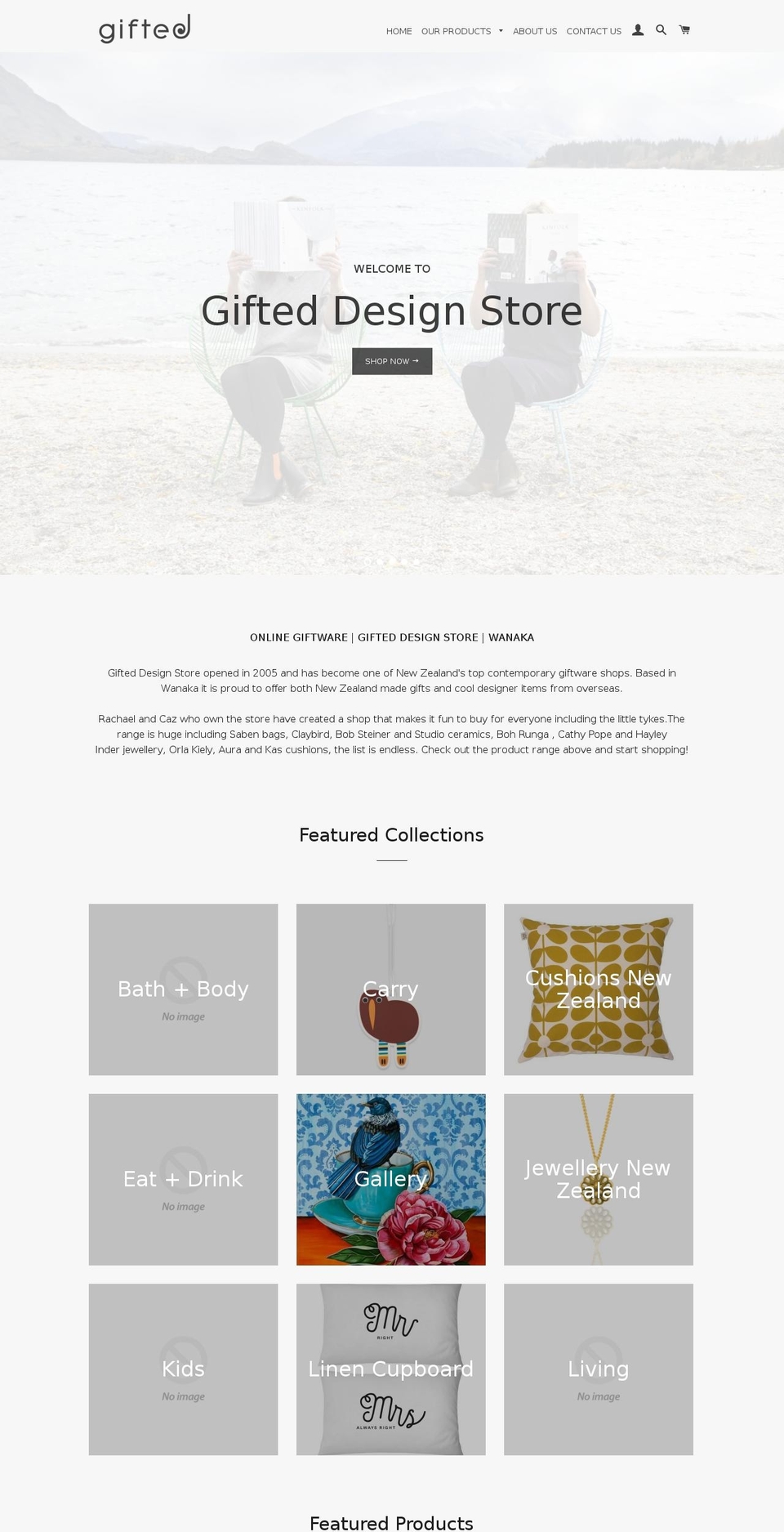 gifteddesign.co.nz shopify website screenshot