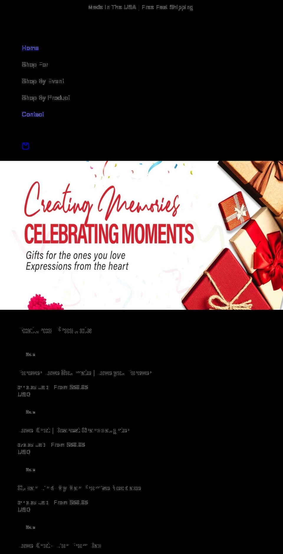 giftedexpression.com shopify website screenshot