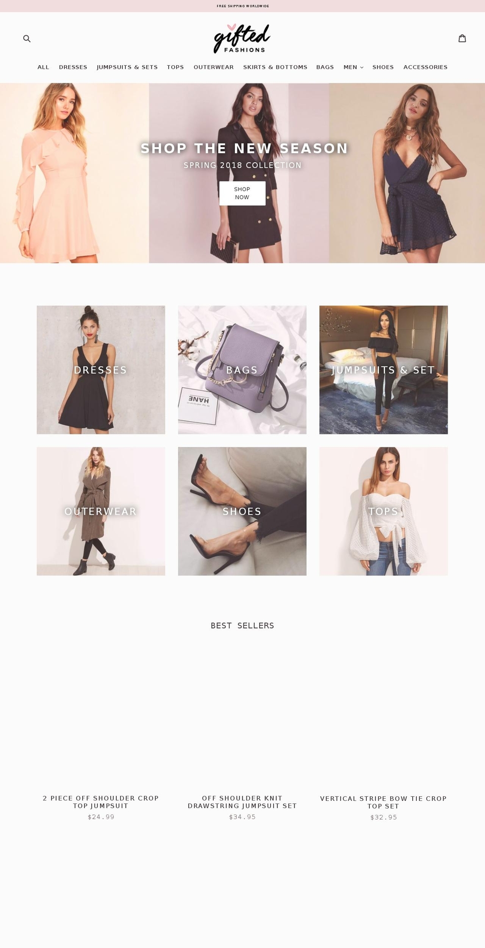 giftedfashions.com — Shopify storefront screenshot