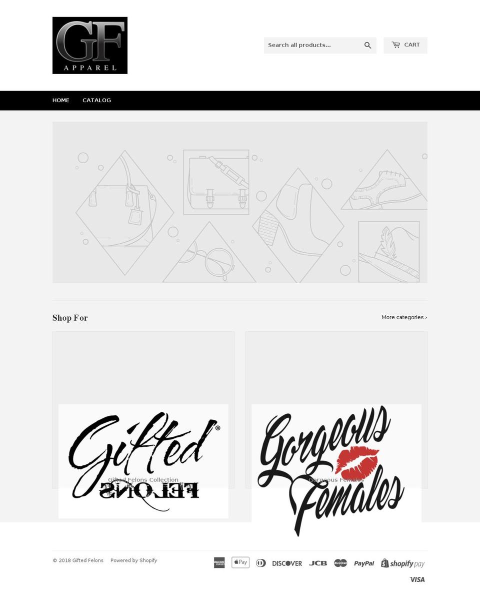giftedfelons.com — Shopify storefront screenshot