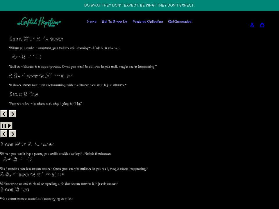 giftedhipsters.com shopify website screenshot