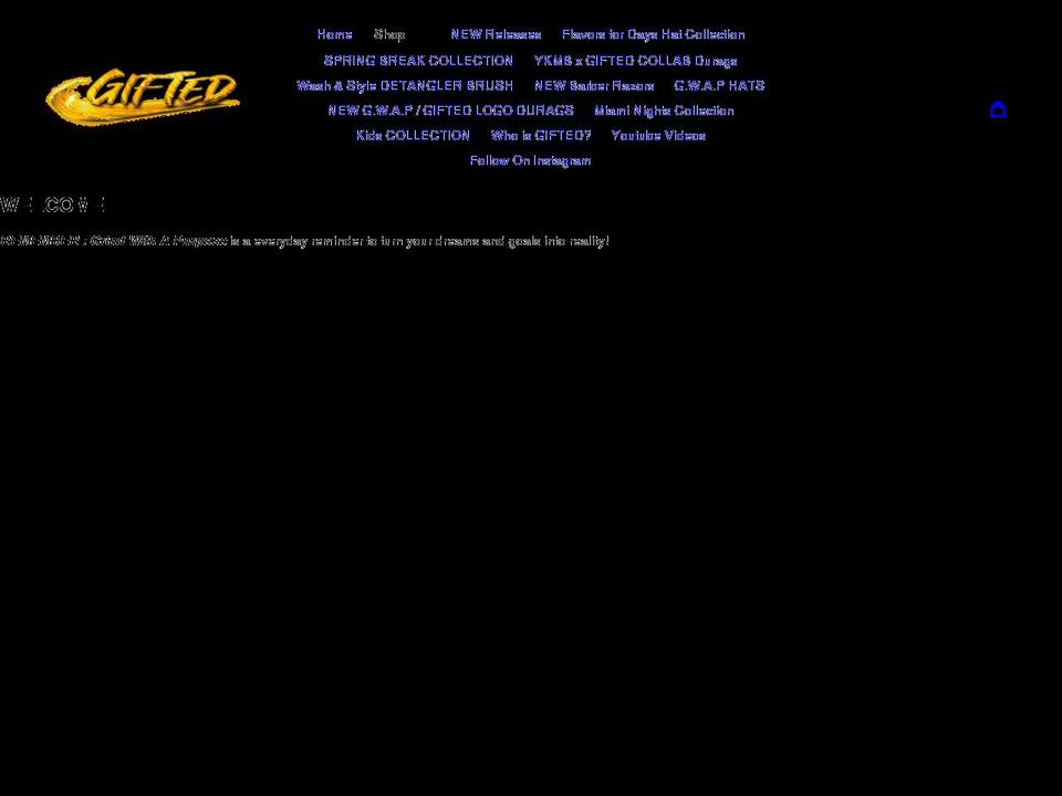 giftedmerch.com shopify website screenshot