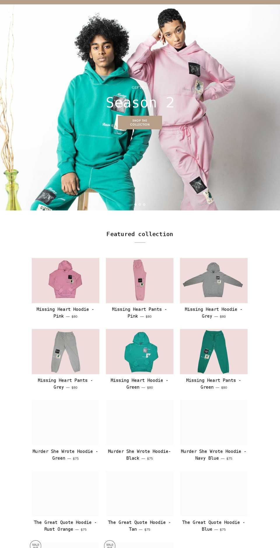 giftedny.co shopify website screenshot