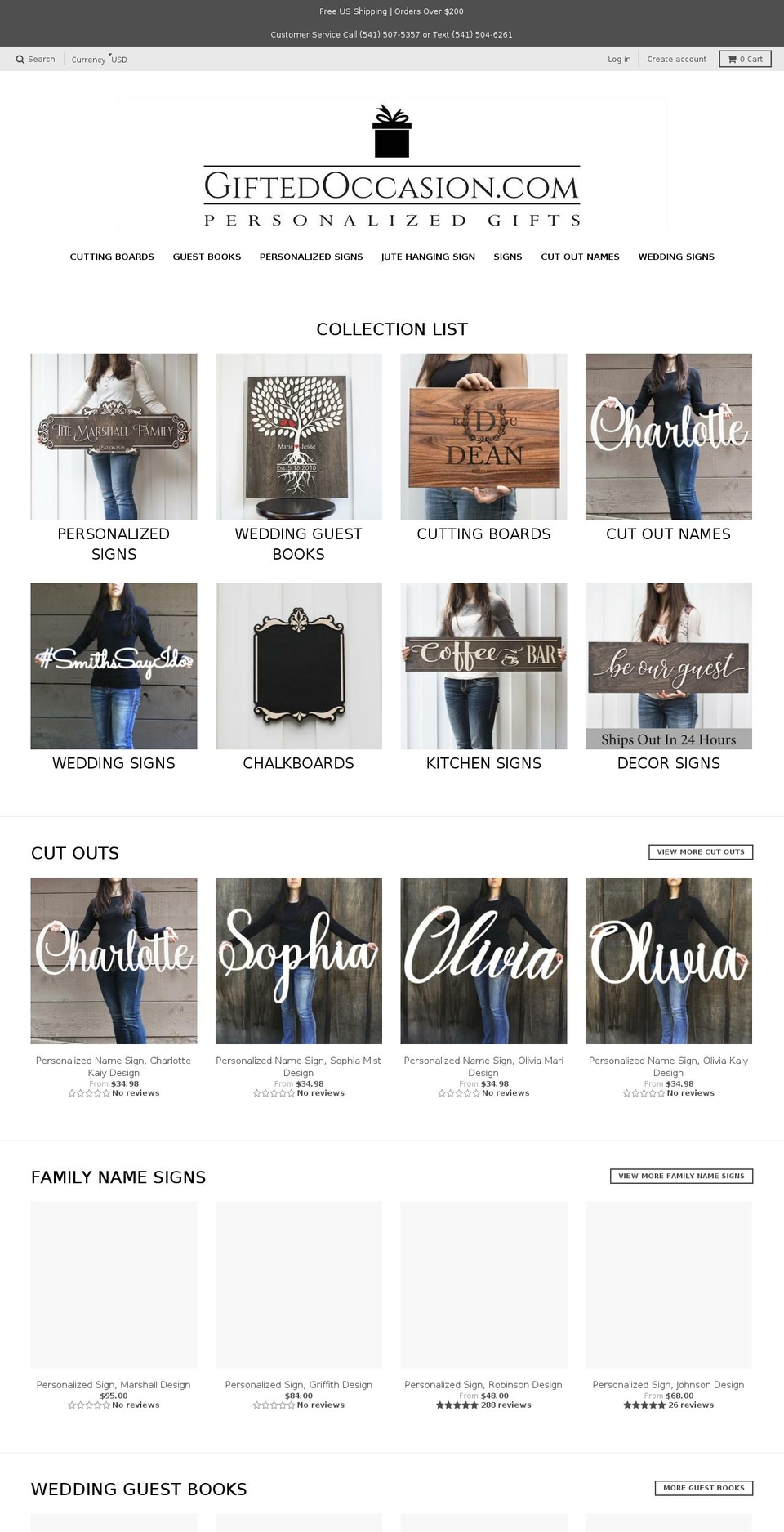 giftedoccasion.com — Shopify storefront screenshot