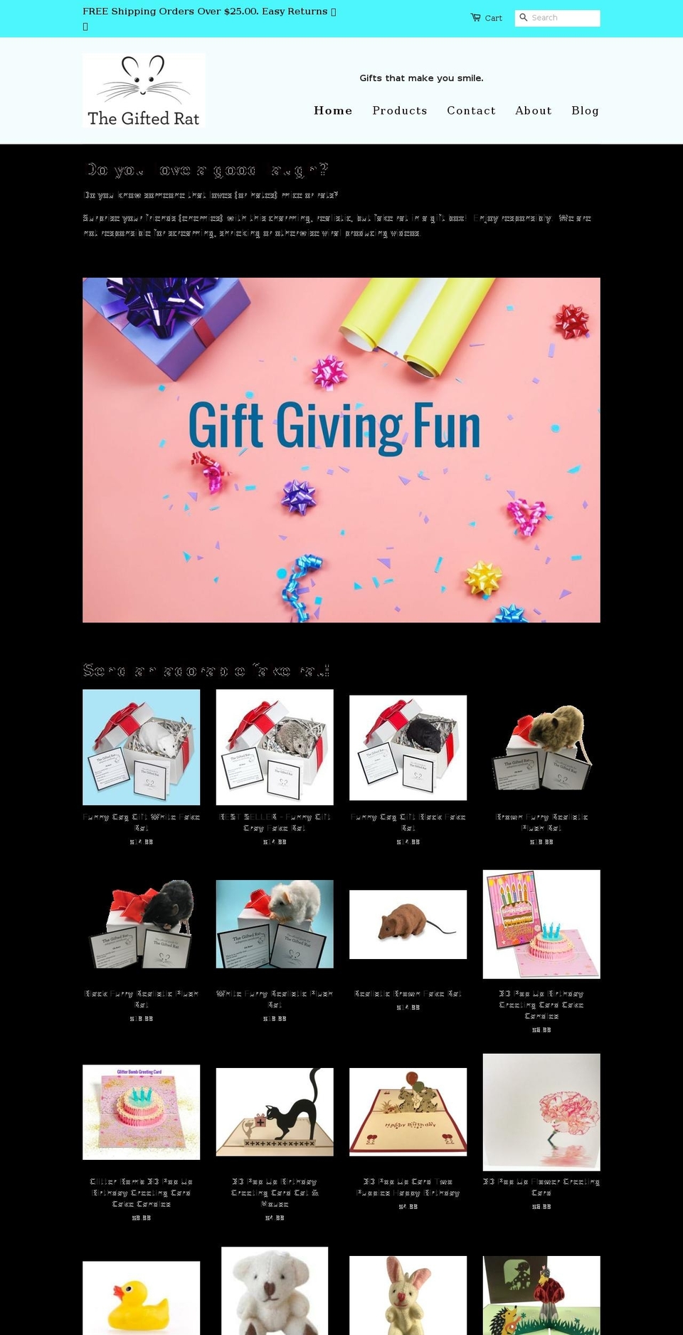 giftedrat.com — Shopify storefront screenshot