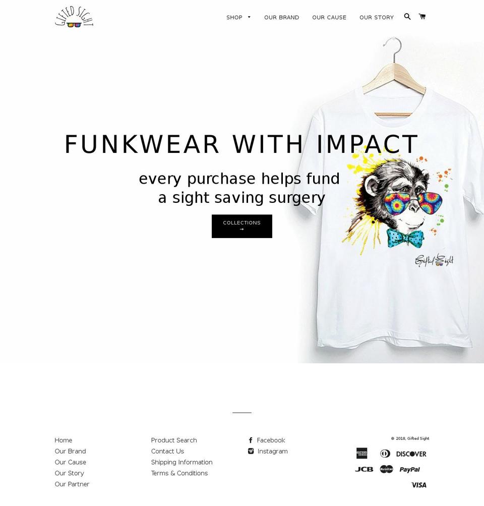 giftedsight.com — Shopify storefront screenshot