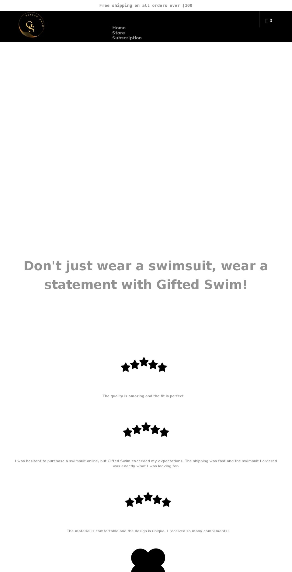 giftedswim.com — Shopify storefront screenshot