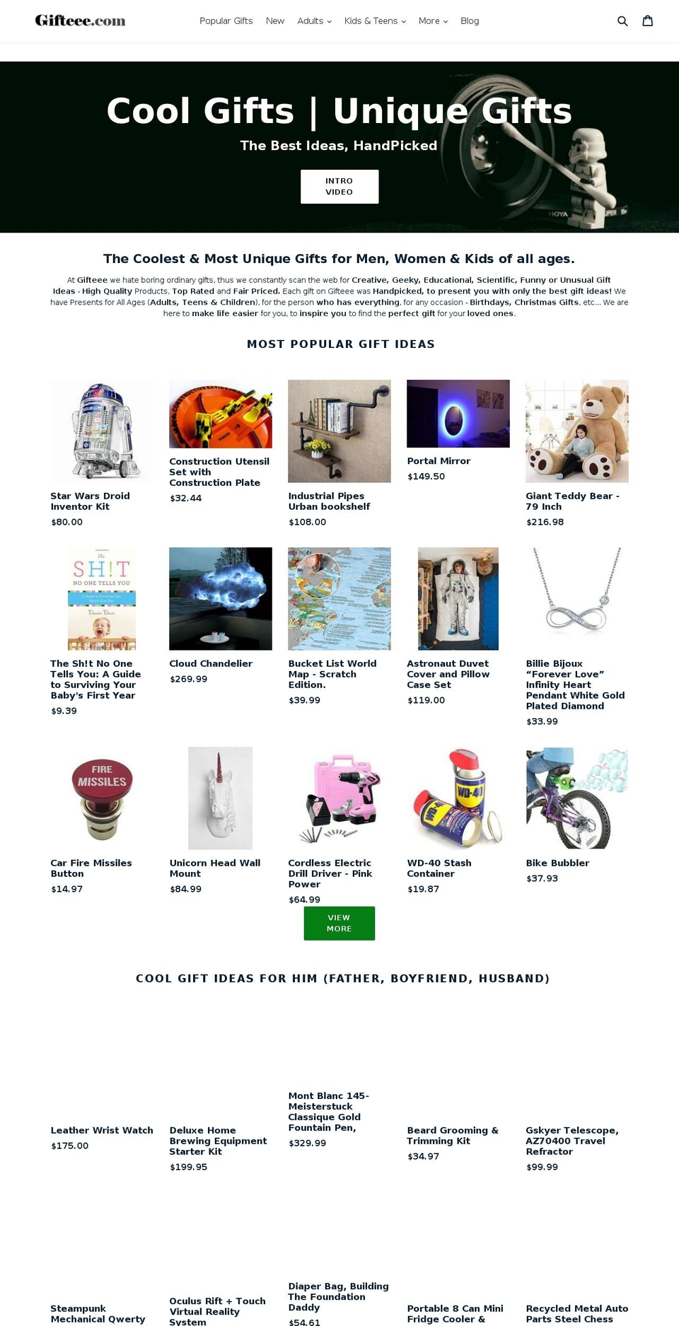 gifteee.com shopify website screenshot