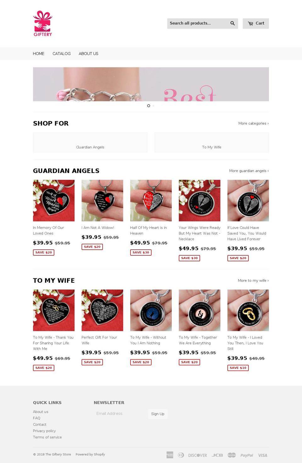 giftery.store shopify website screenshot