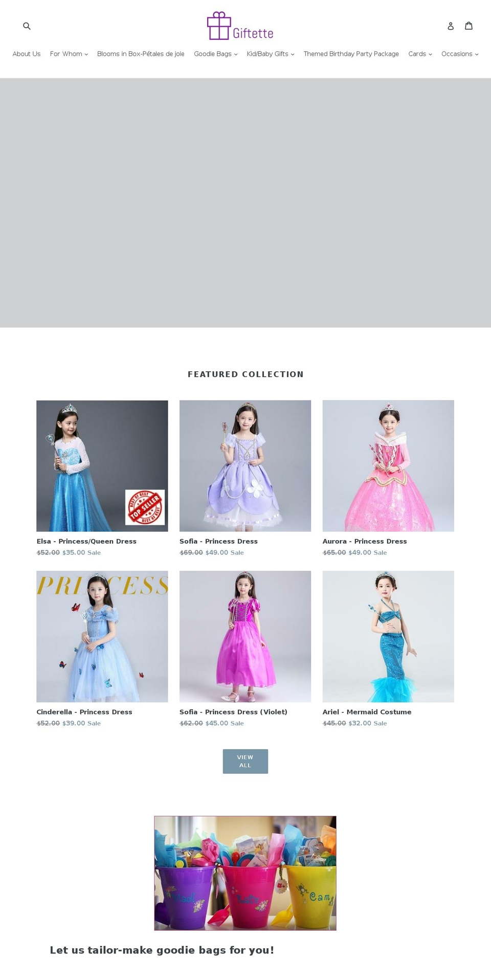 giftette.com shopify website screenshot