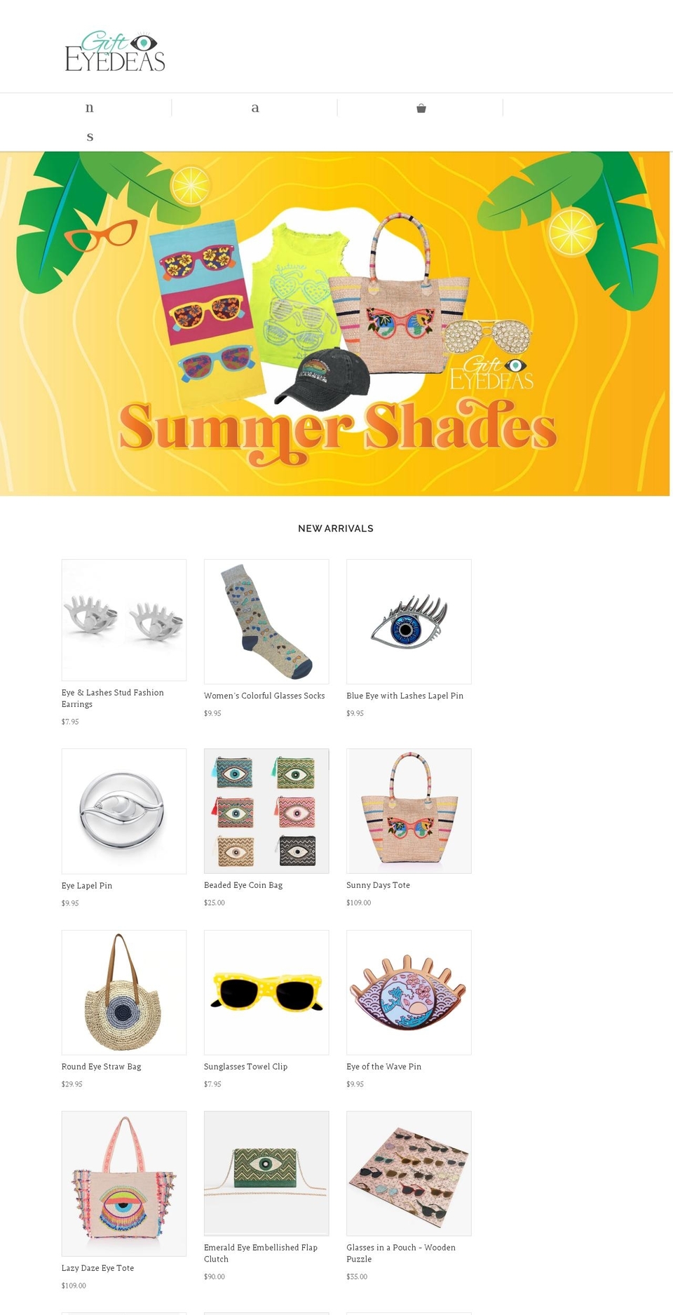 gifteyedeas.com shopify website screenshot