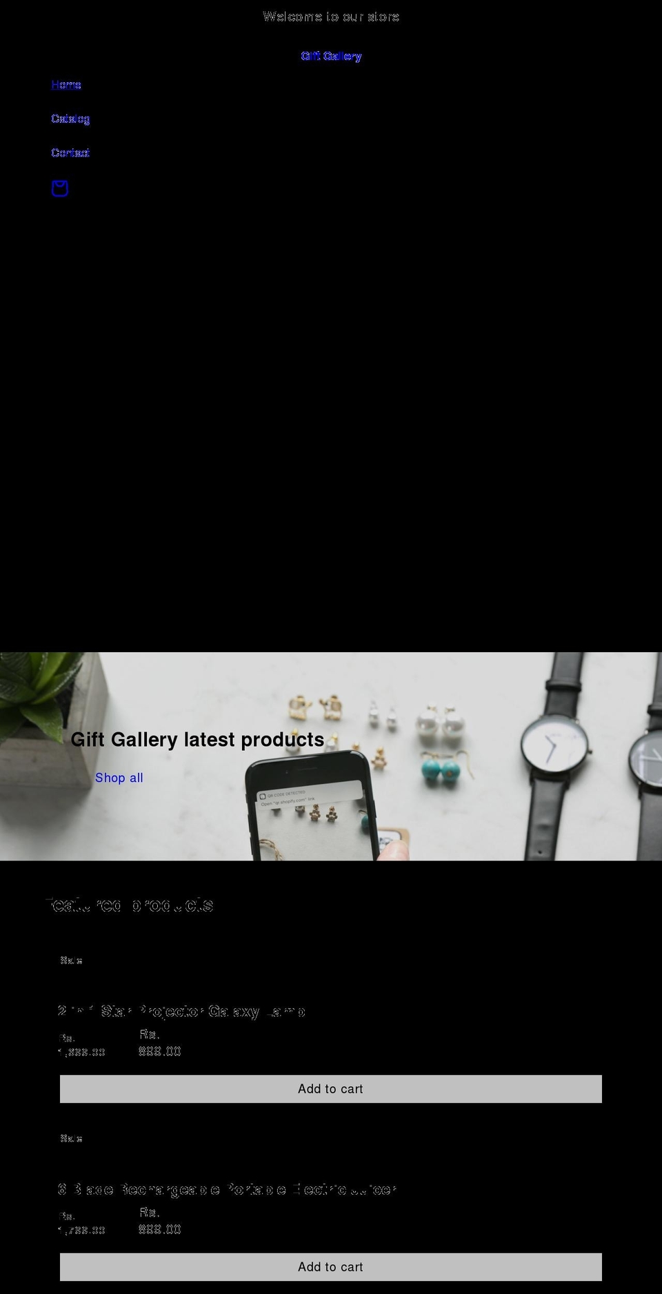 giftgallery.xyz shopify website screenshot