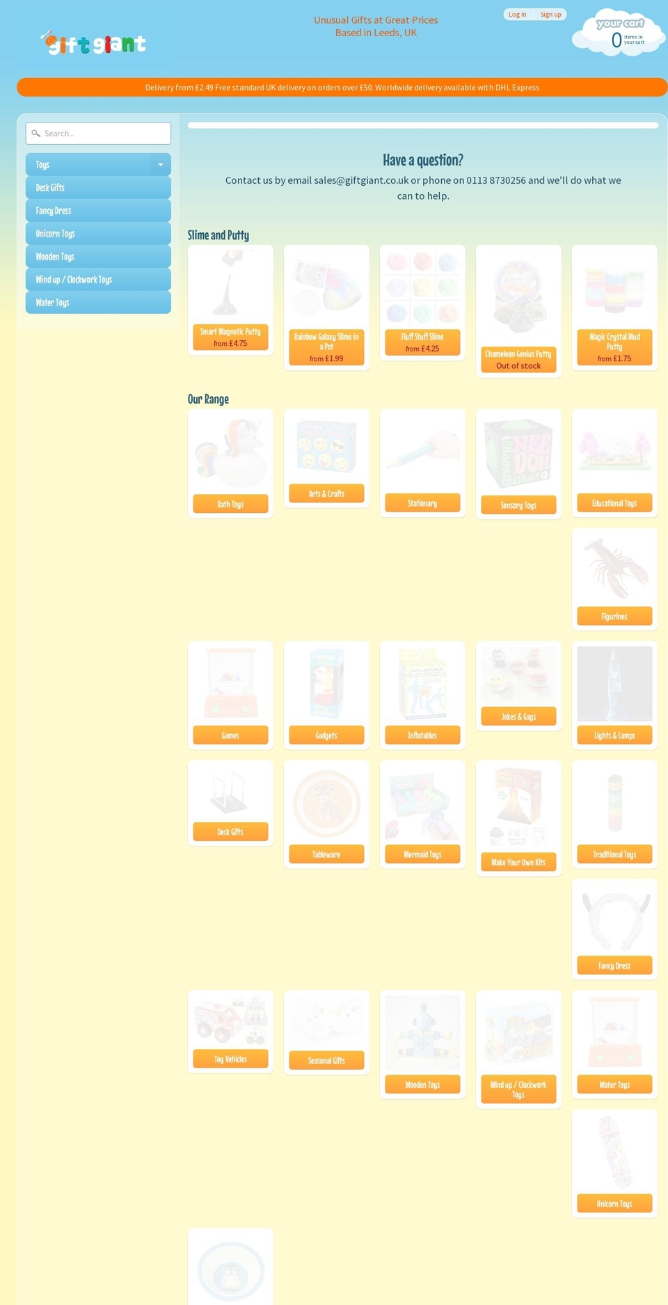 giftgiant.co.uk shopify website screenshot