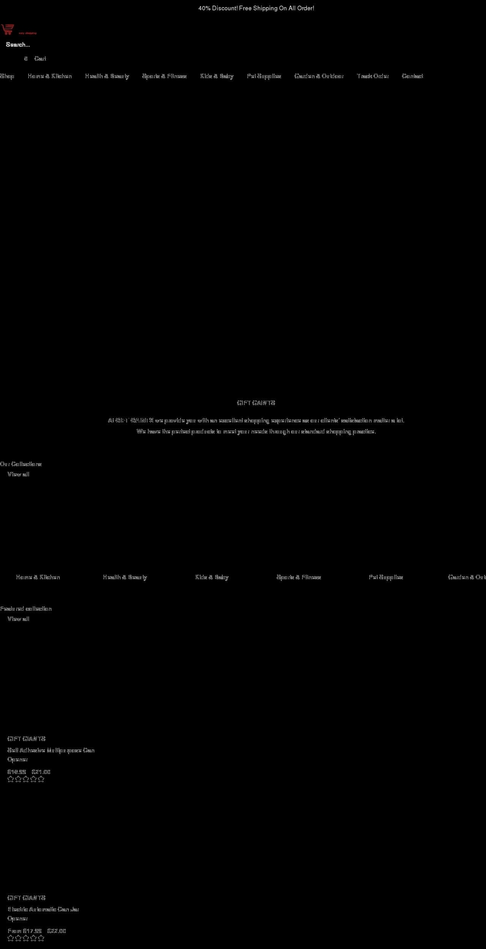 giftgiants.com shopify website screenshot