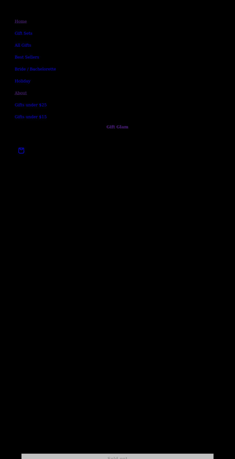giftglam.com shopify website screenshot