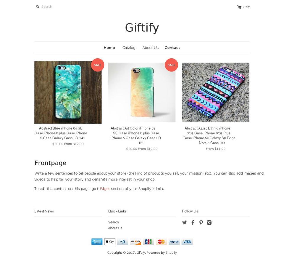 giftify-store.com shopify website screenshot