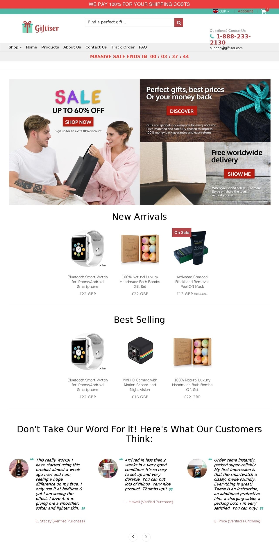 giftiser.com — Shopify storefront screenshot
