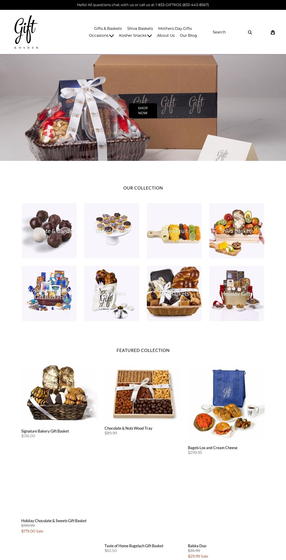 giftkosher.com — Shopify storefront screenshot