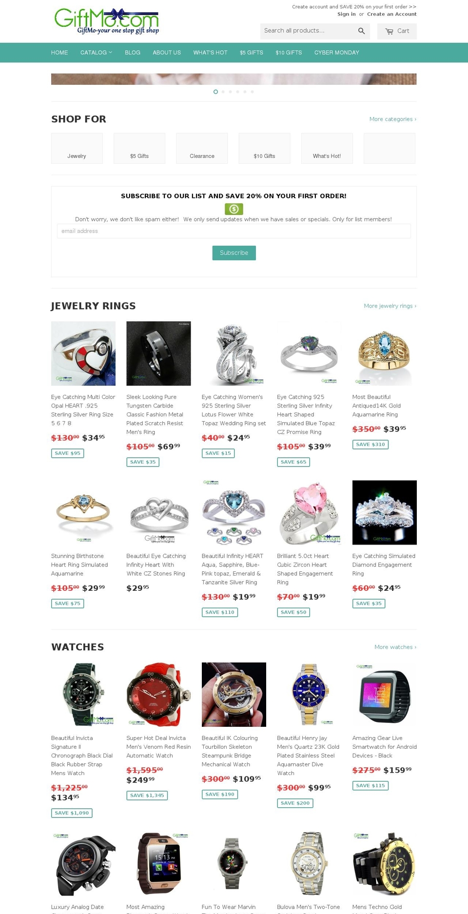 giftmo.com shopify website screenshot