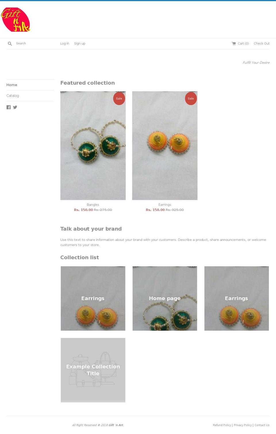 giftnart.com — Shopify storefront screenshot