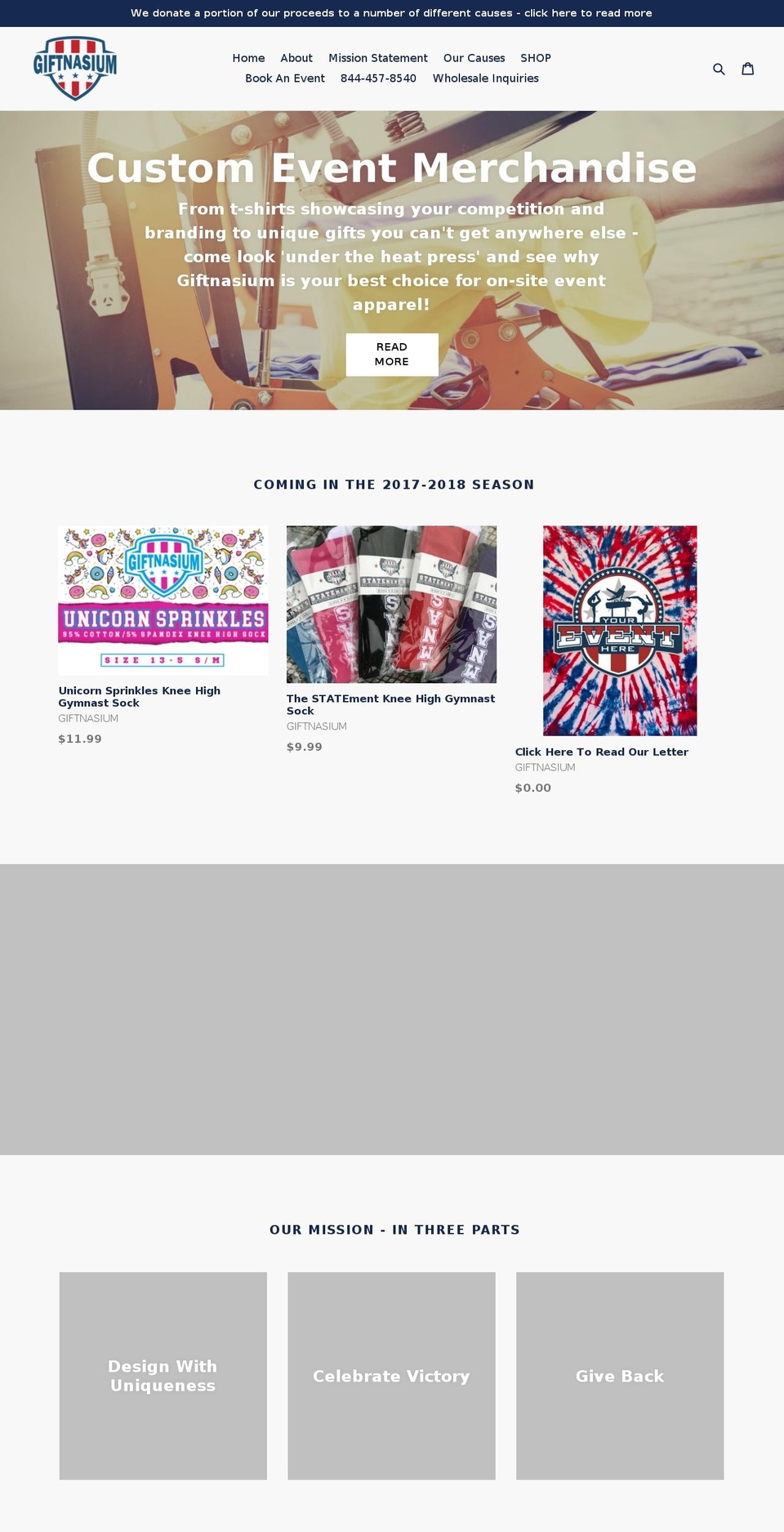 giftnasium.com — Shopify storefront screenshot