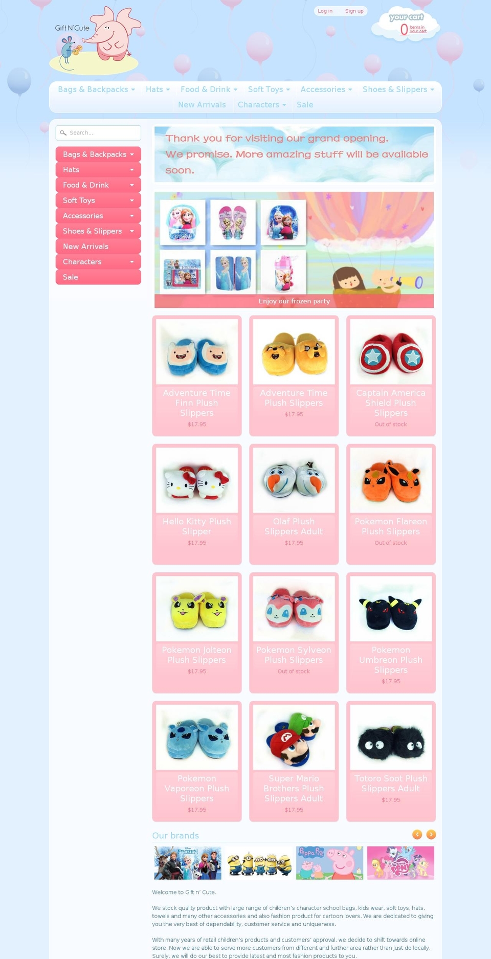 giftncute.com.au shopify website screenshot