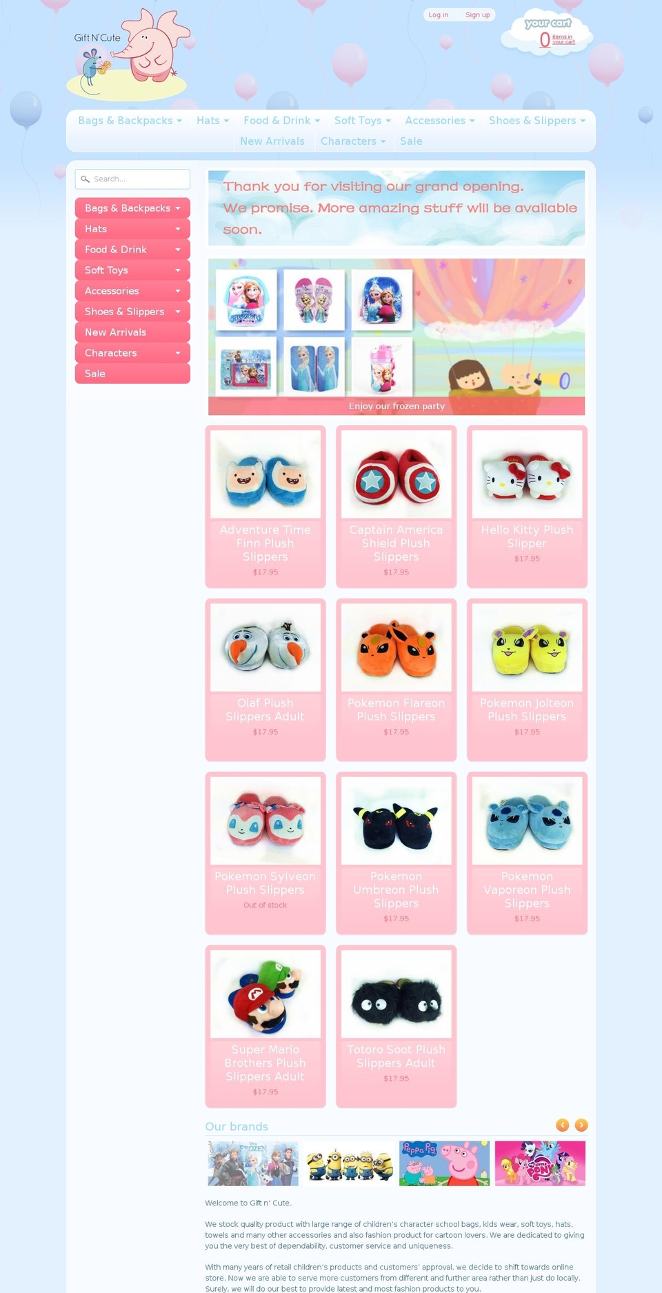 giftncute.com shopify website screenshot