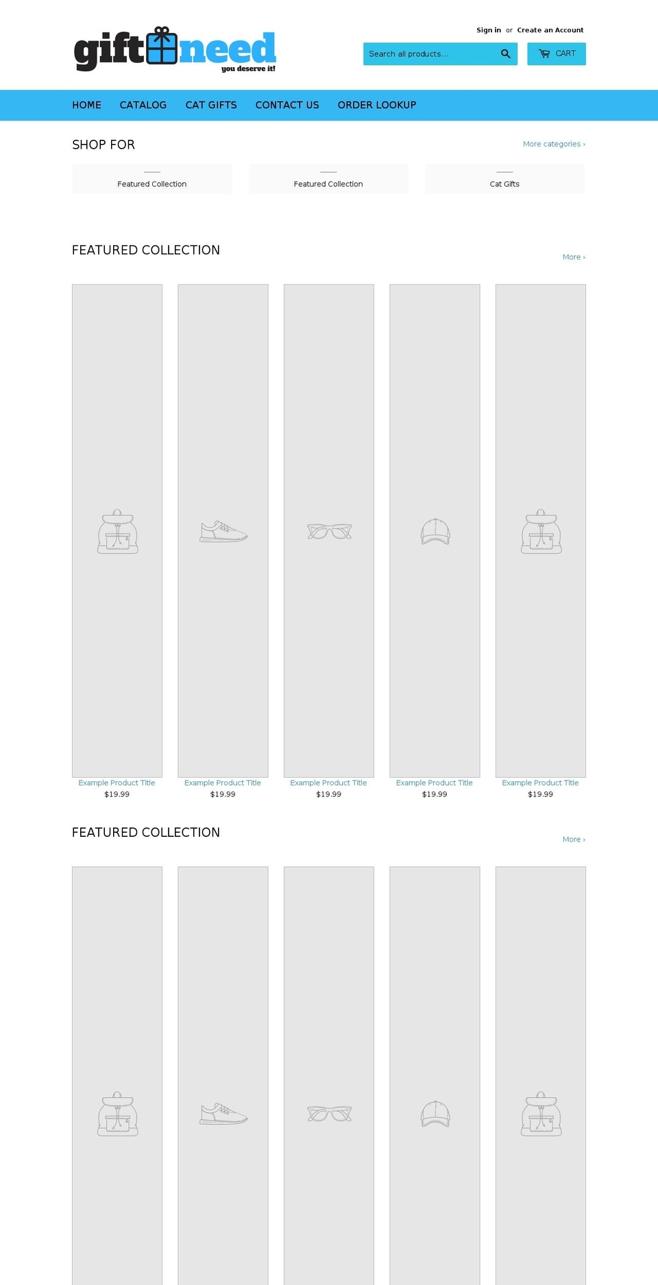 giftneed.com shopify website screenshot