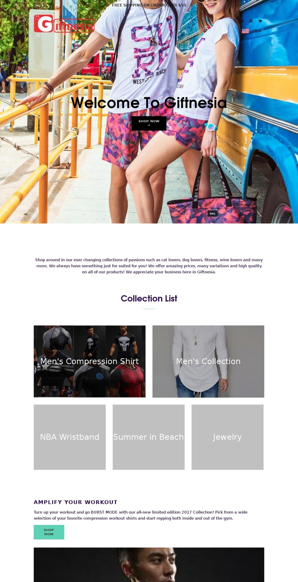 giftnesia.com — Shopify storefront screenshot