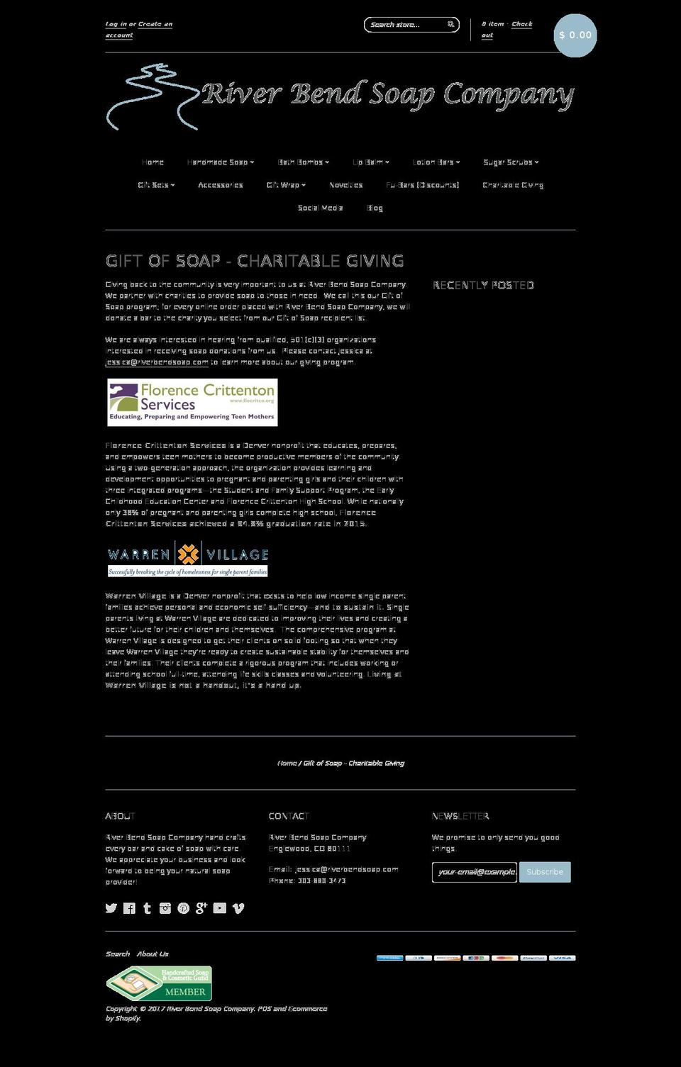 giftofsoap.com shopify website screenshot