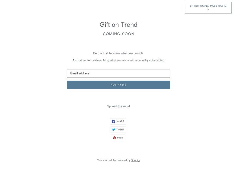 giftontrend.com shopify website screenshot