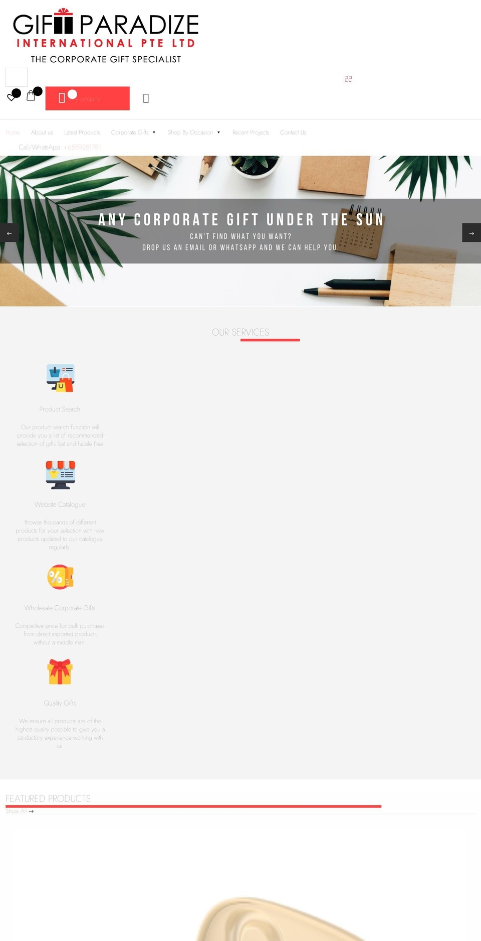 giftparadizeintl.com shopify website screenshot