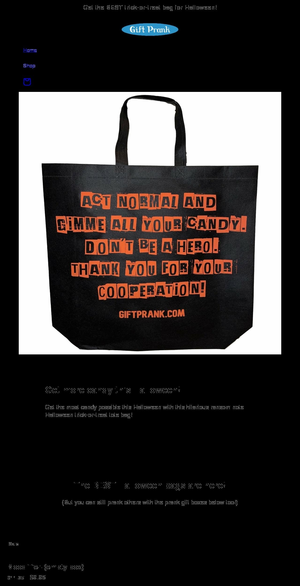 giftprank.com shopify website screenshot