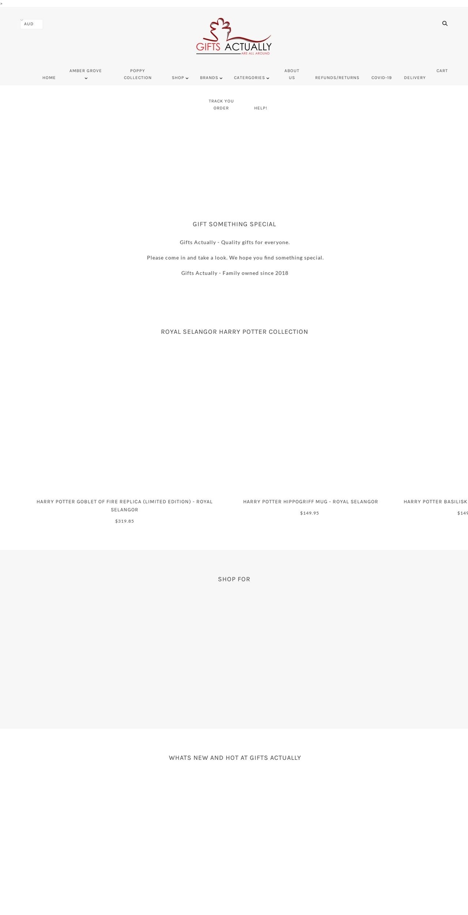 giftsactually.com.au shopify website screenshot