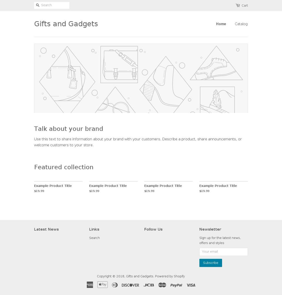 giftsandgadgets.us shopify website screenshot