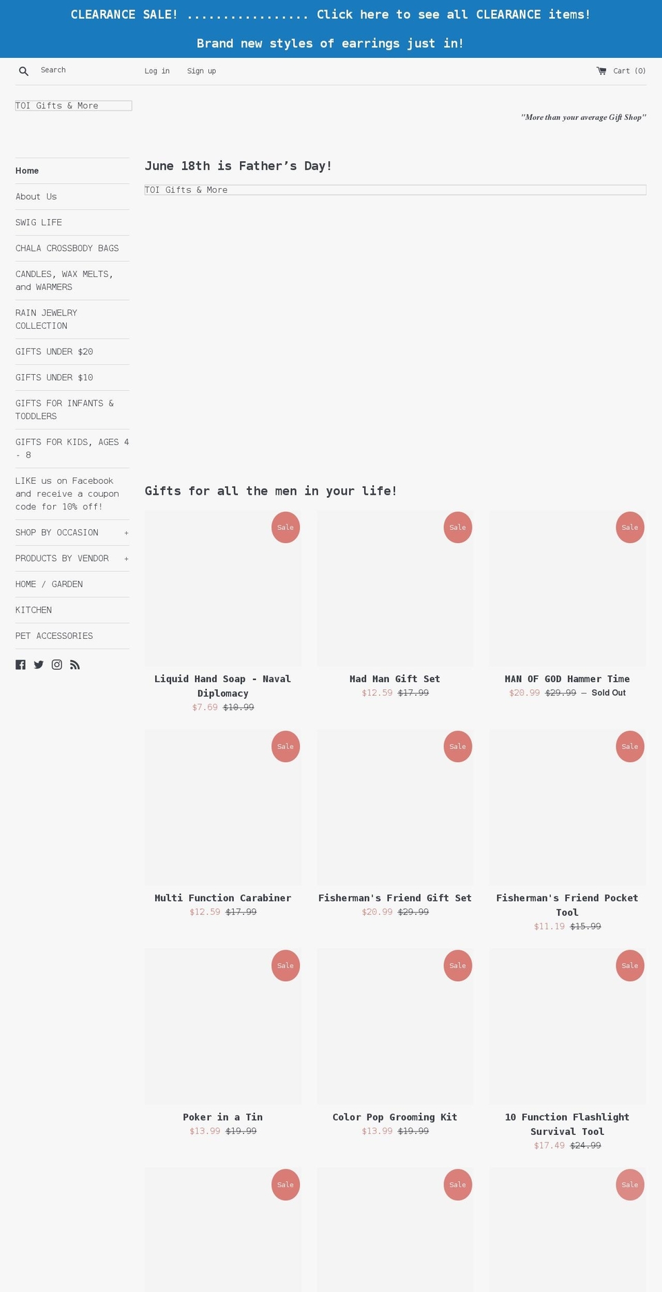 giftsandmoreshop.com shopify website screenshot