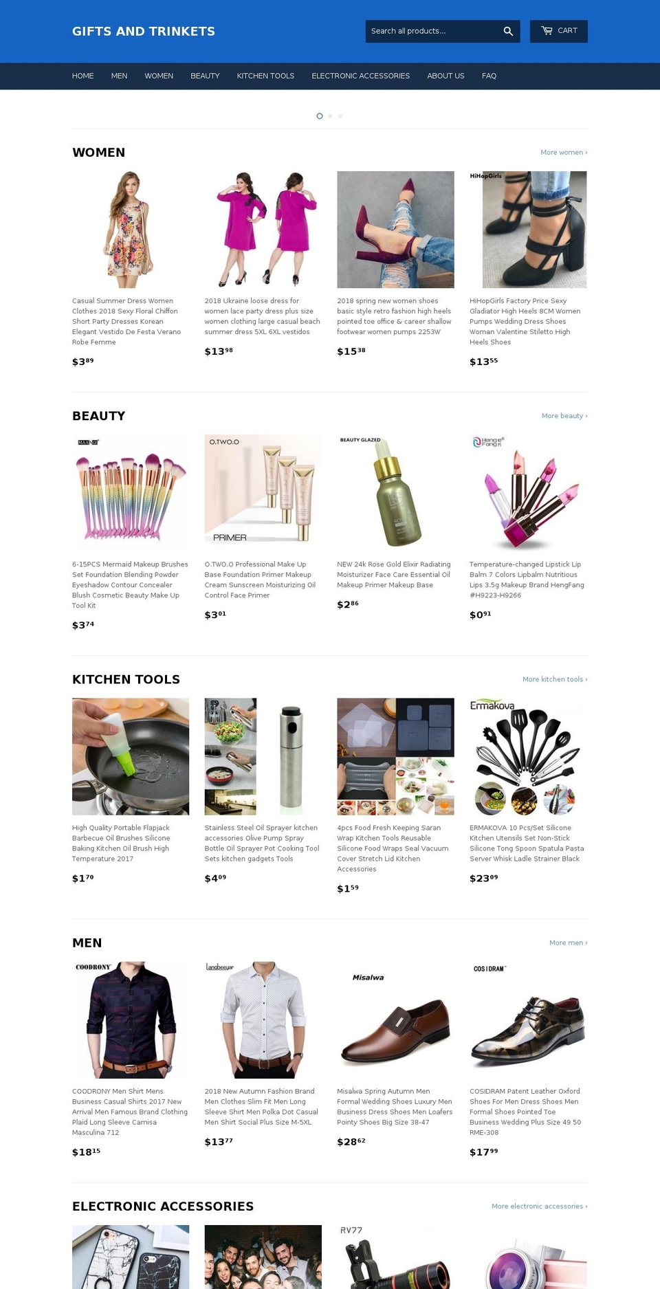 giftsandtrinketsmall.com — Shopify storefront screenshot