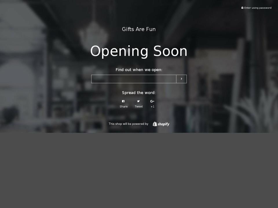 Tech Shopify theme site example giftsarefun.com