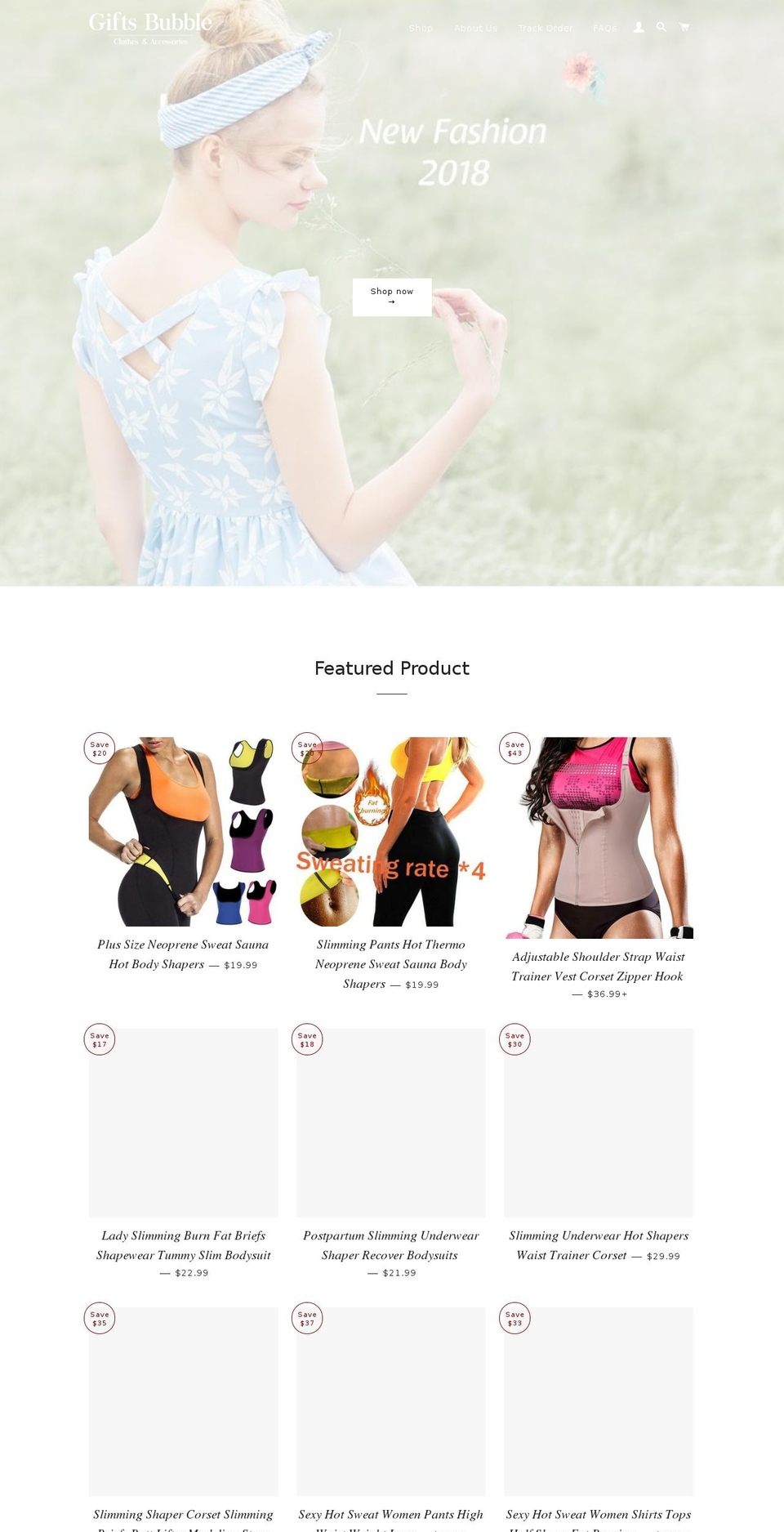giftsbubble.com — Shopify storefront screenshot